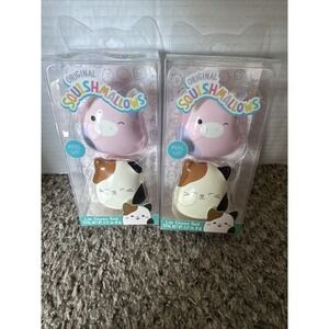 Lot of 2 NEW Original Squishmallows Lip Gloss Set of 2 Patty Cow Cam Cat